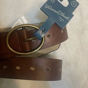 Universal Thread belt woman’s brown bronzer oval buckle casual accessory New XL